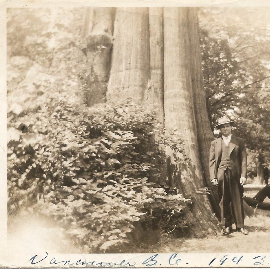 Albert Dallaire at Stanley Park in Vancouver, BC c.1943